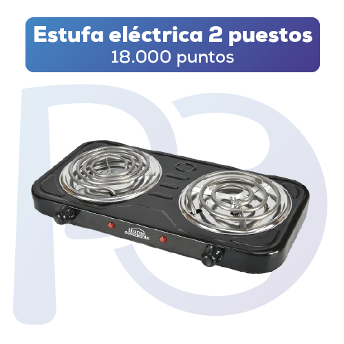 Estufa eléctrica 2 puestos